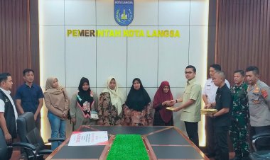 Pemko Langsa Serahkan Santunan Kemensos bagi Ahli Waris Korban Bencana Hidrometeorologi