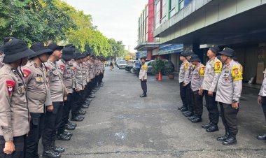 Batalyon D Pelopor,Lakukan Korvei Keberaihan Berlokasi Di Pasar Kramat Jati Jakarta Timur