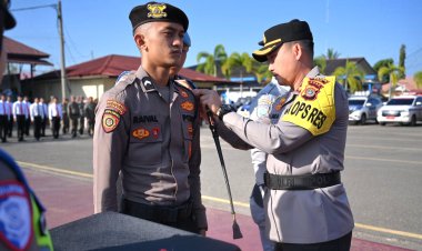 Polres Pidie Gelar Apel Pasukan, Operasi Ketupat Seulawah 2026 Siap Amankan Lebaran