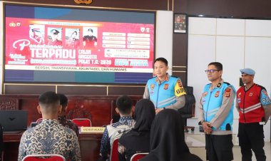Kapolres Pidie Cek Langsung Pelaksanaan Penerimaan Terpadu Calon Anggota Polri T.A. 2026