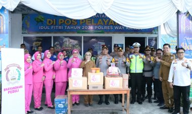 Operasi Ketupat Krakatau 2026, Kapolres Dampingi Bupati Way Kanan Tinjau Pos Pam Lebaran