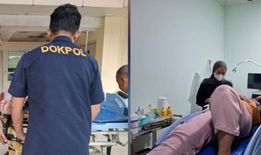 ‎Temukan Warga Kecelakaan  Saat Patroli Ops Ketupat : Kapolres Metro Bekasi Evakuasi Korban Laka Lantas ke RSUD