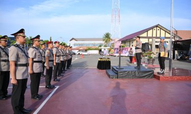 Dipimpin AKBP Jaka Mulyana, Polres Pidie Laksanakan Sertijab Sejumlah Pejabat