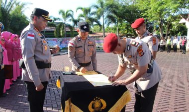 Kapolres Pimpin Sertijab AKP Deno Wahyudi Jabat Kasat Reskrim Polres Aceh Barat