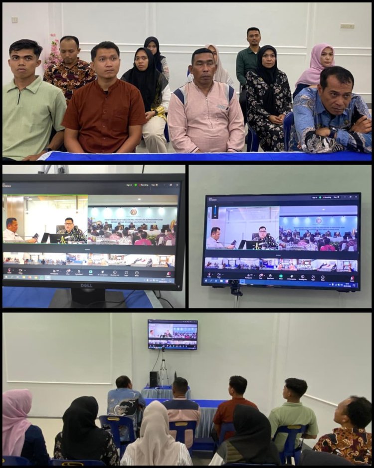 Evaluasi Program Strategis, LPKA Banda Aceh Ikuti Monev 15 Program Aksi Kemenimipas