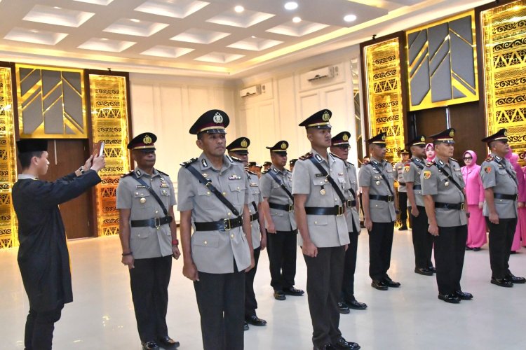 Kapolres Aceh Timur Resmi Pimpin Sertijab Kasat Lantas, Kapolsek dan Kasi Humas