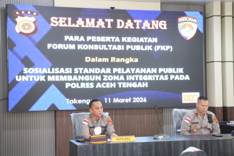 Polres Aceh Tengah Gelar Forum Konsultasi Publik untuk Perkuat Pelayanan dan Zona Integritas
