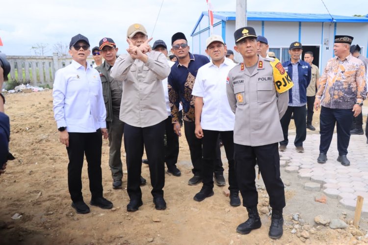 Kapolda Aceh Hadiri Peresmikan 100 Unit Hunian Tetap di Aceh Utara Oleh Menkopolkam RI