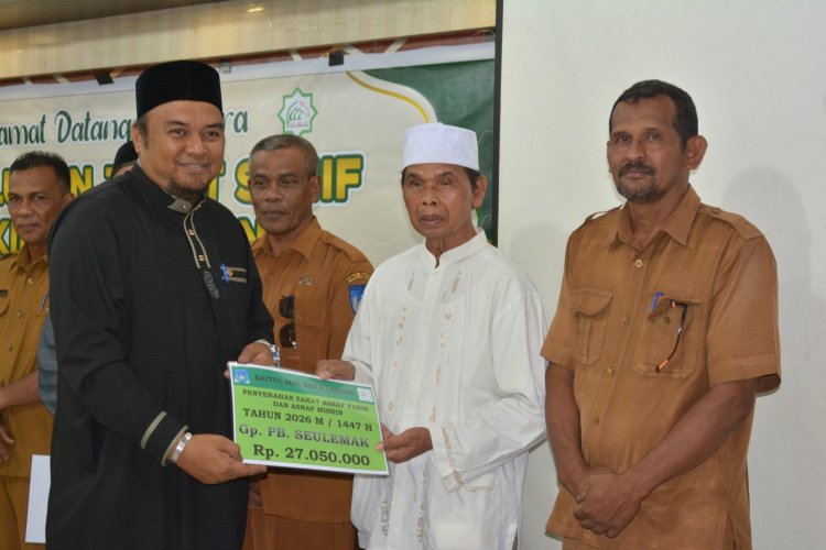 Baitul Mal Kota Langsa Salurkan Zakat Rp855 Juta kepada 7.700 Mustahik