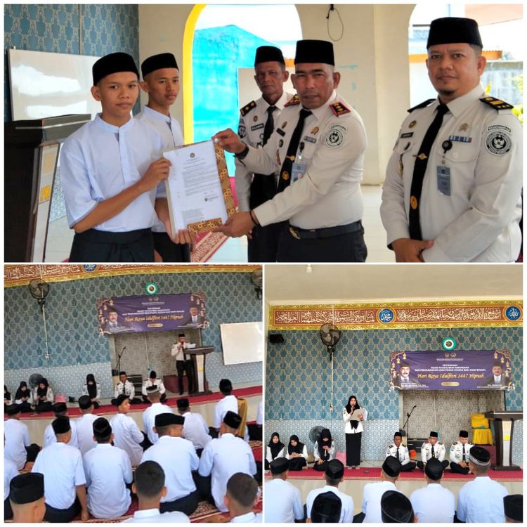 Momentum Idul Fitri, LPKA Banda Aceh Serahkan Remisi kepada 38 Anak Binaan