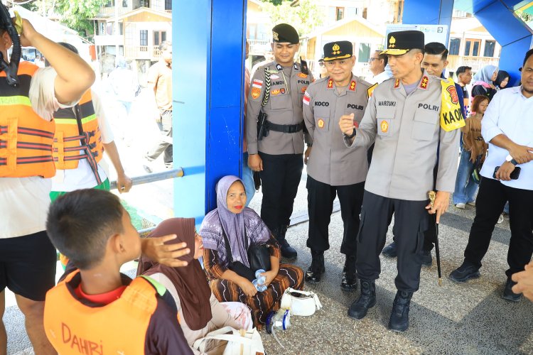 Pastikan Keamanan Lebaran, Kapolda Aceh Cek Pos Terpadu dan Objek Wisata di Sabang