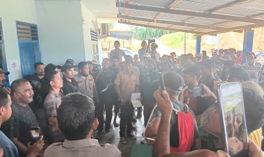 Bhabinkamtibmas Polsek Rantau Selamat Kawal Aksi Penolakan Pembuatan Parit di Alue Kaul, Situasi Tetap Kondusif