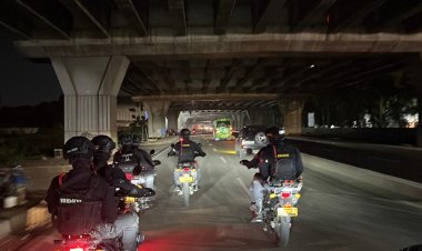 Patroli Brimob Batalyon D Pelopor Antisipasi Tawuran dan Balap Liar di Bekasi Berjalan Kondusif