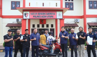 Dalam Waktu Singkat, Sat Reskrim Polres Aceh Utara Ringkus Pelaku Curanmor di Nibong