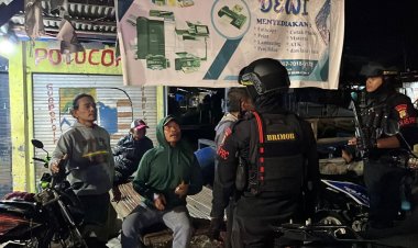 Brimob Batalyon D Pelopor Intensifkan Patroli Malam di Kabupaten Bekasi, Situasi Kondusif