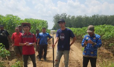 BPN Tulang Bawang dan Polisi Gelar Peninjauan Lahan Sengketa di Desa Agung