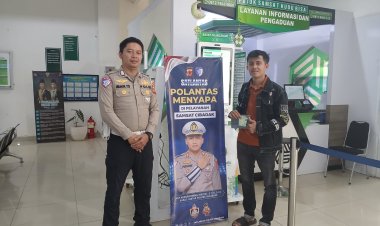 ‎Polantas Menyapa di Samsat Cibadak dan Pelabuhan Ratu Dorong Pelayanan Prima dan Kamtibmas Kondusif