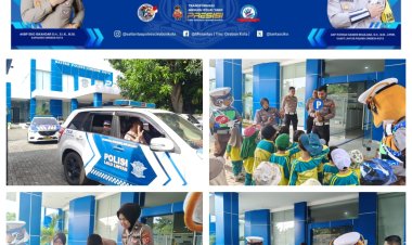 ‎Tanamkan Tertib Lalu Lintas Sejak Dini, Satlantas Polres Cirebon Kota Gelar Program Polsanak TK Al-Bahjah Buyut di Gedung Satpas