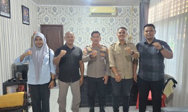 Kapolsek Dewantara Terima Kunjungan Silaturahmi Wartawan Kaperwil Aceh