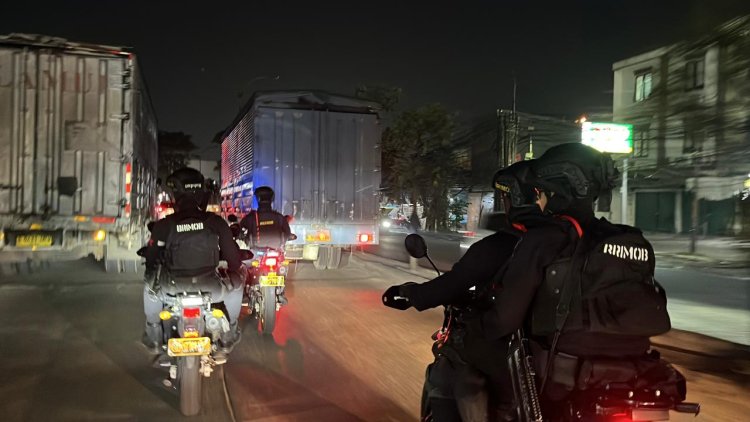 Patroli Brimob Batalyon D Pelopor Sisir Wilayah Kabupaten Bekasi, Situasi Aman dan Kondusif