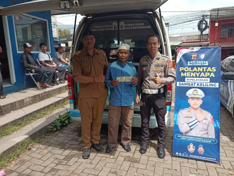 ‎Hadirkan Samsat Keliling, Satlantas Sukabumi Terapkan Layanan Humanis ala "Polantas Menyapa"