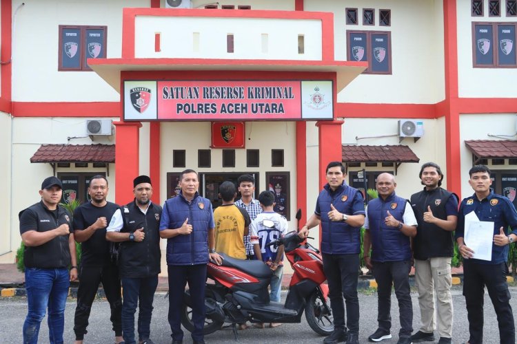 Dalam Waktu Singkat, Sat Reskrim Polres Aceh Utara Ringkus Pelaku Curanmor di Nibong