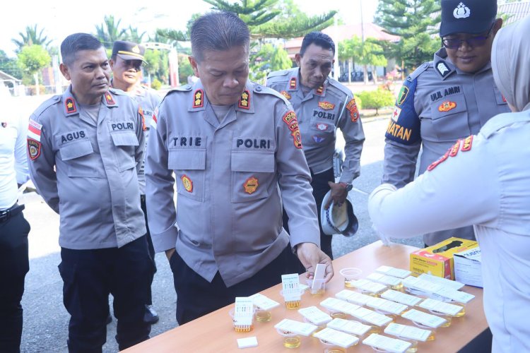 Tes Urine Mendadak, Polres Aceh Utara Tegaskan Perang Terhadap Narkoba