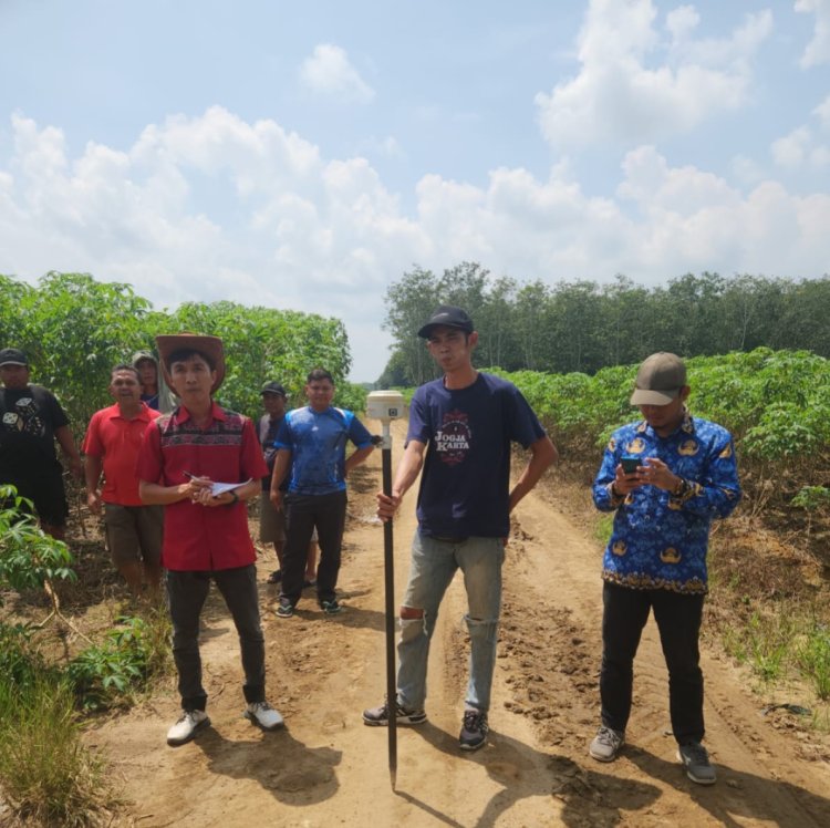BPN Tulang Bawang dan Polisi Gelar Peninjauan Lahan Sengketa di Desa Agung