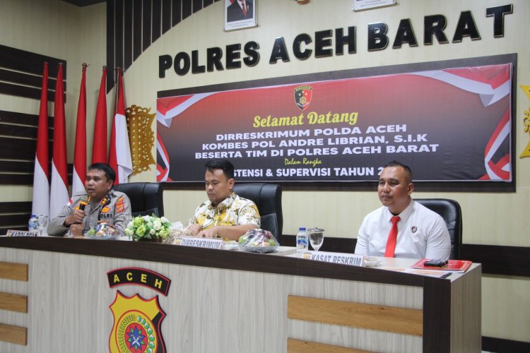 Penguatan Profesionalitas Penyidik, Dir Reskrimum Polda Aceh Supervisi Kinerja Reskrim Polres Aceh Barat