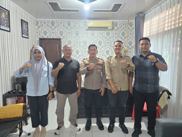 Kapolsek Dewantara Terima Kunjungan Silaturahmi Wartawan Kaperwil Aceh