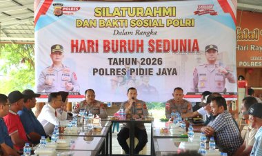 Peringati May Day, Polres Pidie Jaya Gelar Baksos dan Jalin Kedekatan dengan Buruh Angkut