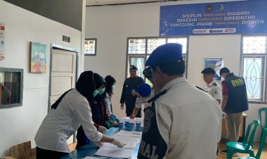 Tegaskan Komitmen Bersih dari Halinar, Jajaran Lapas Way Kanan Lakukan Ikrar Pemasyarakatan.