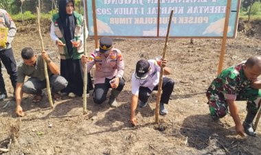 Tanam Jagung Serentak Kuartal I Tahun 2026, Polsek Peureulak Timur Dukung Ketahanan Pangan