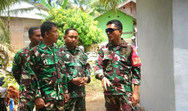 Dansatgas TMMD Ke-128 Kodim 0117/Aceh Tamiang Monitoring Perkembangan Pembangunan Fisik