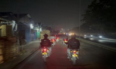 Patroli Brimob Yon D Pelopor Antisipasi Tawuran dan Balap Liar di Kabupaten Bekasi Berjalan Kondusif