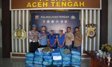 Gagalkan Peredaran 62 Kilogram Ganja, Satresnarkoba Polres Aceh Tengah Ringkus Dua Pelaku