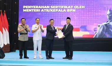 Serahkan Sertipikat Hak Pakai untuk Lemhannas RI, Menteri Nusron : Perkuat Kepastian Hukum Aset Negara