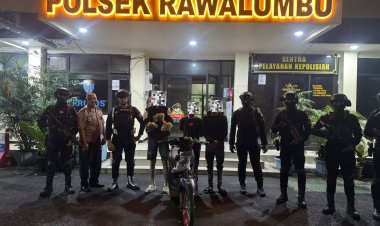 Patroli Brimob Bekasi Kota Amankan Tiga Remaja Terduga Balap Liar