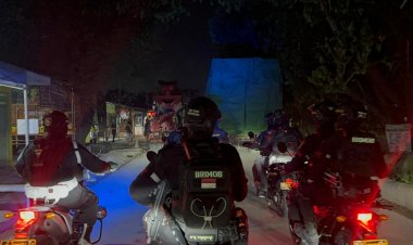 Patroli Brimob Yon D Pelopor Sisir Wilayah Kabupaten Bekasi, Antisipasi Tawuran dan Balap Liar