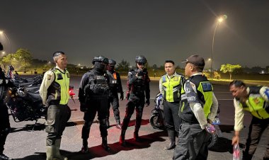 Patmob D 73 Kompi 2 Batalyon D Pelopor Intensifkan Patroli Antisipasi Tawuran dan Kejahatan Jalanan di Bekasi Kota