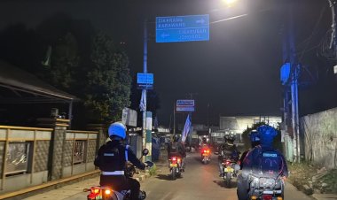 Patroli Brimob Yon D Pelopor Antisipasi Tawuran dan Balap Liar di Kabupaten Bekasi