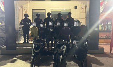 Patroli Gabungan Brimob Kompi 2 Yon D Pelopor Amankan Enam Remaja Diduga Akan Balap Liar di Bekasi Kota