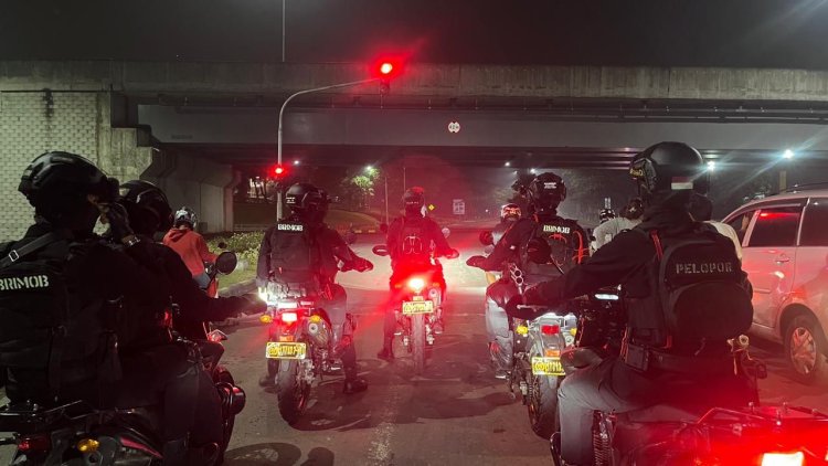 Patroli Brimob Batalyon D Pelopor Sisir Wilayah Kabupaten Bekasi, Tawuran dan Balap Liar Nihil