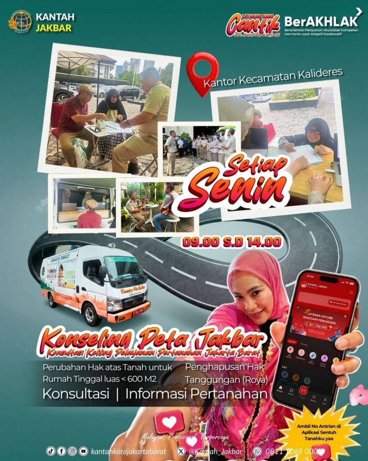 Layanan Mobil Keliling "Konseling Peta Jakbar" Pindah ke Kecamatan Kalideres