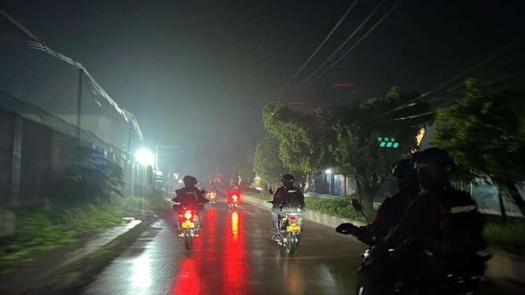 Patroli Brimob Batalyon D Pelopor Antisipasi Tawuran dan Balap Liar di Bekasi Berjalan Kondusif