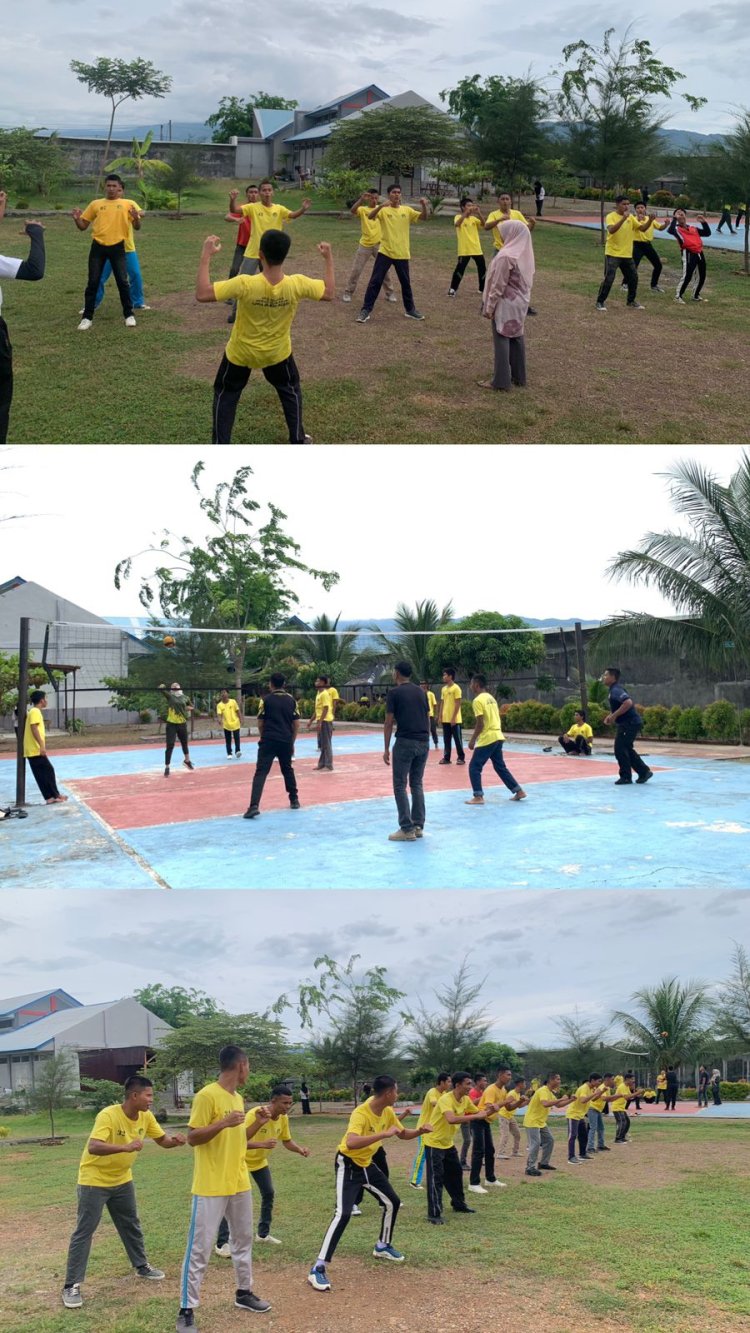 Latihan Yel-Yel Pramuka dan Olahraga, LPKA Banda Aceh Tingkatkan Kekompakan Anak Binaan