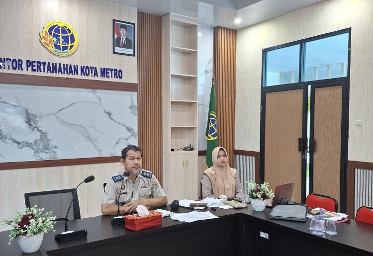 Kantah Kota Metro Ikuti Zoom Meeting Pelaksanaan Kegiatan Tanah Terlantar Tahun 2026