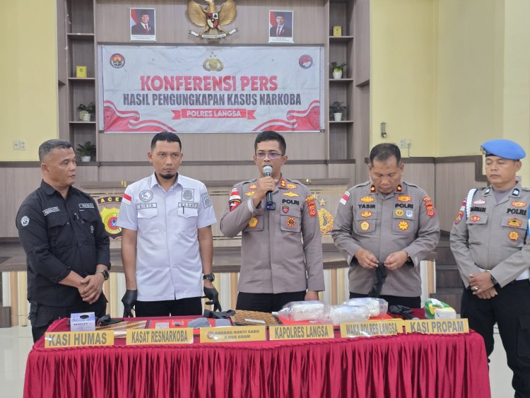 Polres Langsa Bongkar Jaringan Sabu 3 Kilogram, Dua Kurir Antar Provinsi Ditangkap