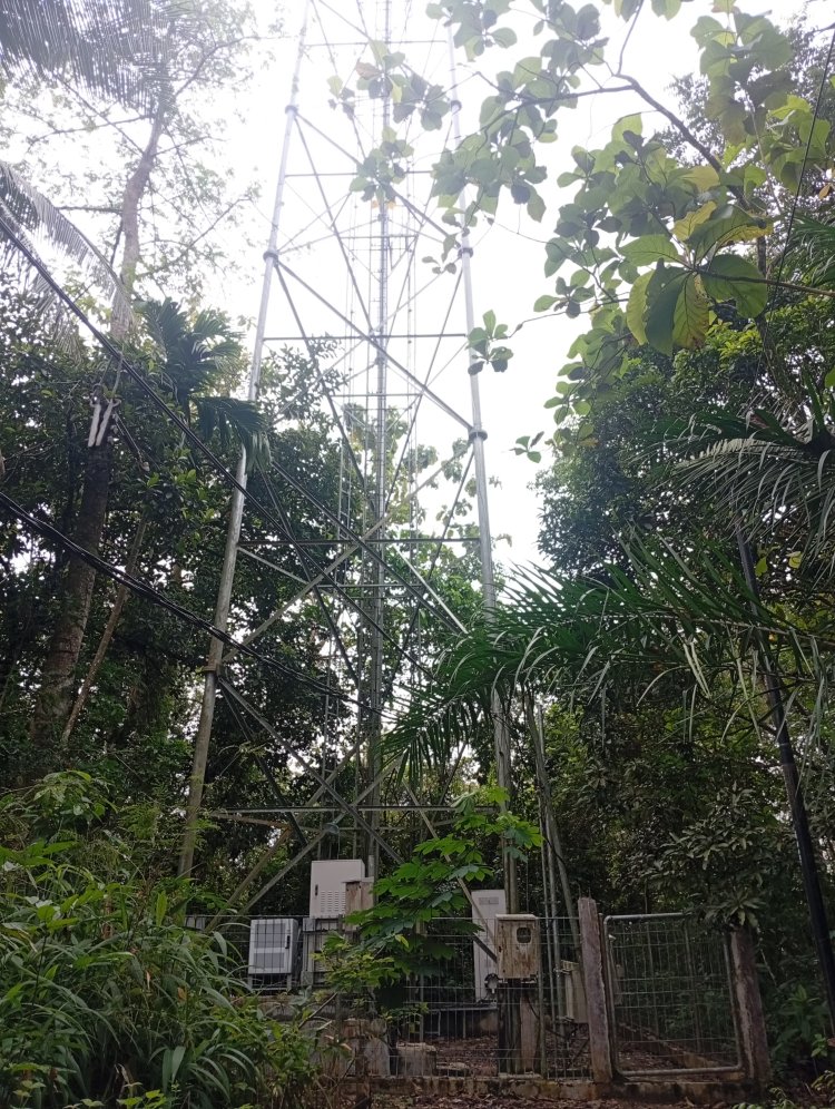 DI BELAKANG ISLAMIC CENTER KM 5 BELAMBANGAN UMPU: TIANG PENYANGGA PT GIHON DISAMBAR PETIR, WARGA ALAMI KERUGIAN BESAR, RATUSAN ALAT ELEKTRONIK RUSAK