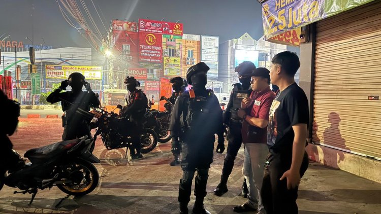 Patroli Rayonisasi Brimob Medan Satria Sisir Wilayah Bekasi Kota, Antisipasi Tawuran dan Balap Liar